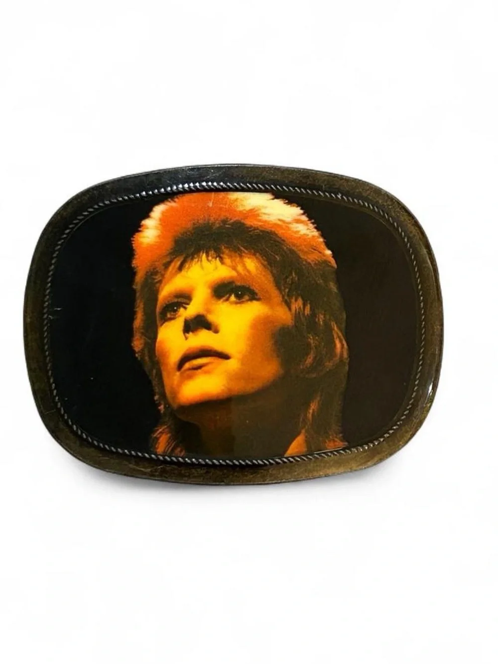 Vintage 1970s David Bowie Ziggy Stardust Portrait Belt Buckle